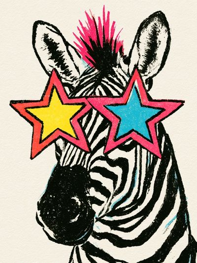 Zebra Pop Art Poster. poster