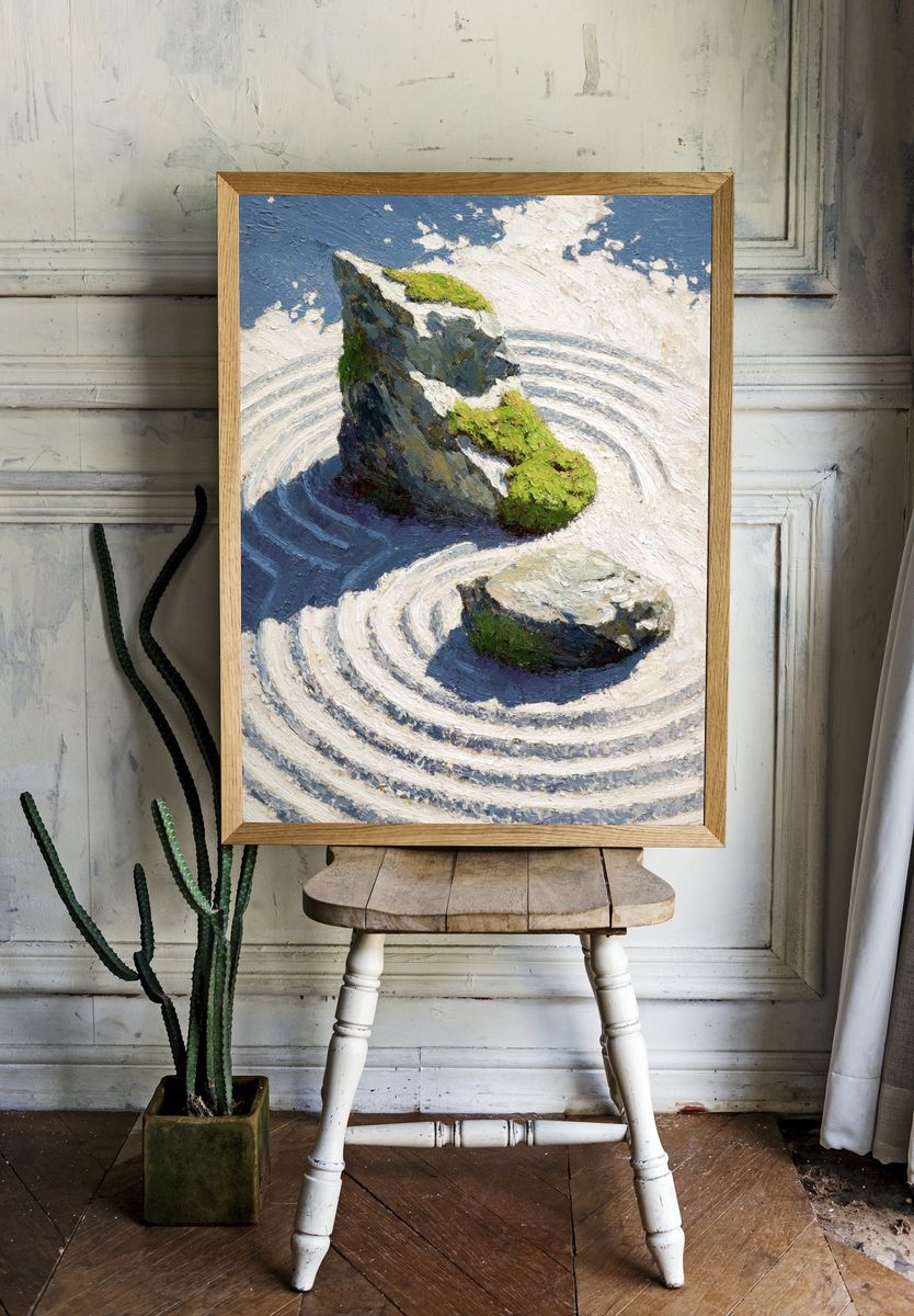 Zen Garden Stones — Fine Art Print room preview