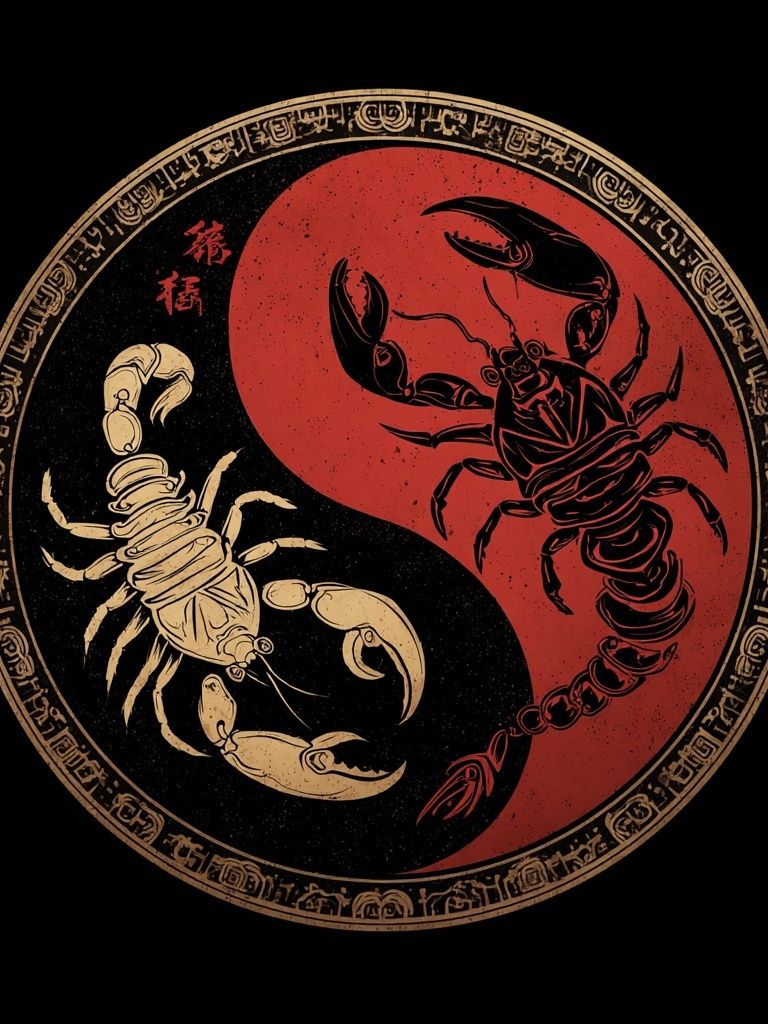 Scorpio and Cancer Zodiac Poster.