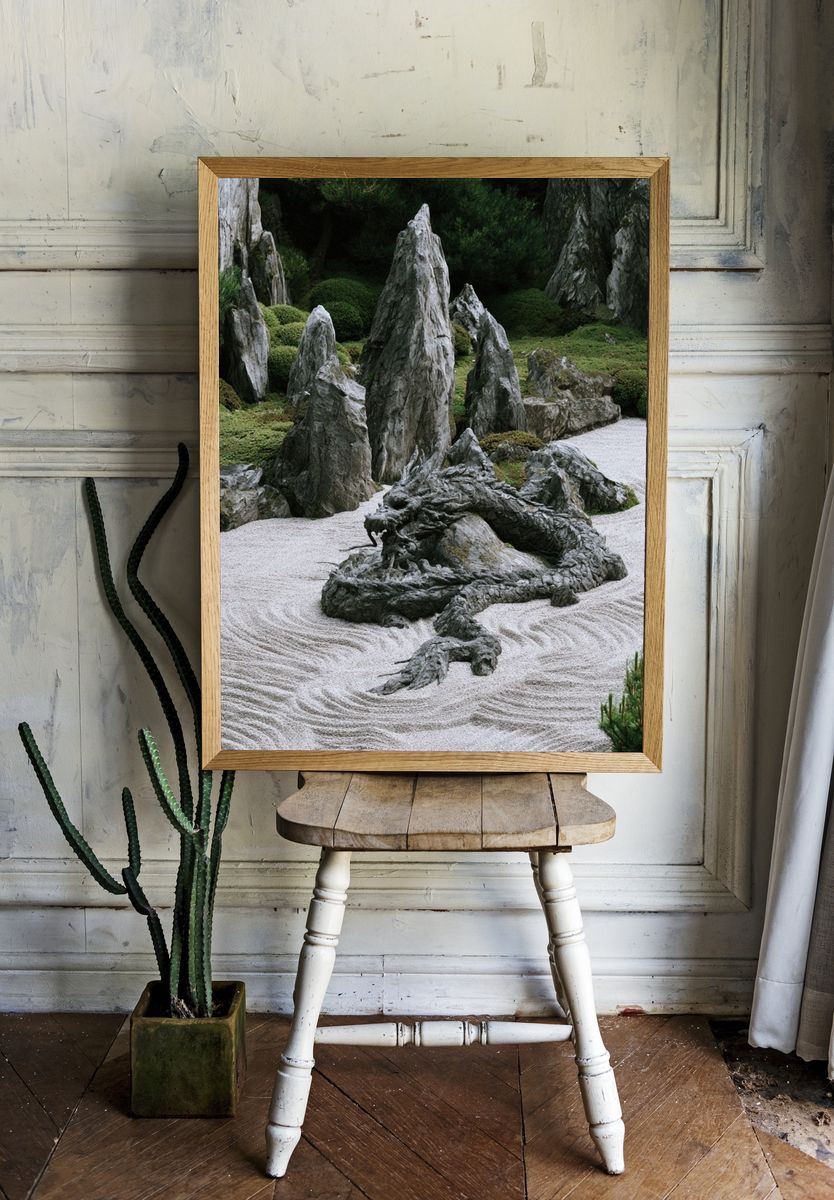 Zen Rock Garden Photography Poster. room preview