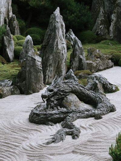 Zen Rock Garden Photography Poster. poster