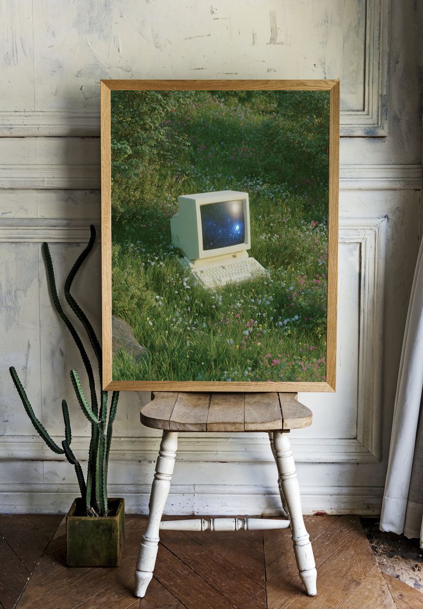 Vintage Computer in Nature — Digital Art Print room preview