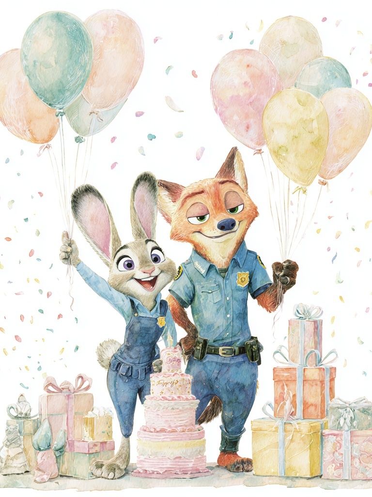 Zootopia Celebration — Illustration Print.